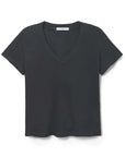Perfectwhitetee Hendrix Basic V Neck Tee True Black
