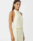 Camilla and Marc Alto Halter Dress Cream