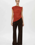 Camilla and Marc Ando Top Terracota