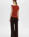 Camilla and Marc Ando Top Terracota