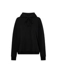 Camilla and Marc Grid Flocking Logo Hoodie Black
