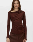 Camilla and Marc Mai Long Sleeve Top Almandine