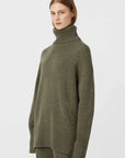 Camilla and Marc Pascal Cashmere Blend Turtleneck Army Green