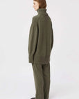 Camilla and Marc Pascal Cashmere Blend Turtleneck Army Green