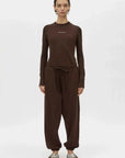 Camilla and Marc Tia Logo Track Pant Bitter Chocolate