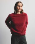 World Of Nomads Adele Cashmere Crew Neck Knit Cerise