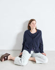 American Vintage Damsville Cardigan Navy Blue
