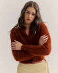 World of Nomads Bella Cashmere Cardigan Chocolate