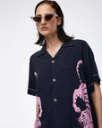 The Tales Crouching Tiger Camp Shirt Midnight