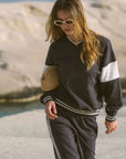 Araminta James AJ Applique Sweatshirt Washed Black