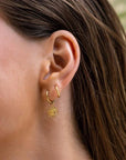 Arms of Eve Magnolia Gold Charm Earrings