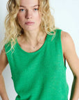 American Vintage Womens Vest Dumy Green Melange