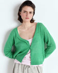 American Vintage Womens Cardigan Dumy Green Melange