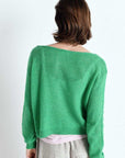 American Vintage Womens Cardigan Dumy Green Melange