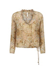 Spell Damask Long Sleeve Blouse Chai