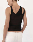 Agni Double Layer Knit Singlet Black
