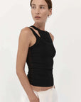 Agni Double Layer Knit Singlet Black