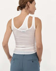 St. Agni Double Layer Knit Singlet White