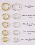 Midsummer Star Super Micro Round Huggies Vermeil Gold