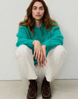 American Vintage East Jumper Melange Duck Blue