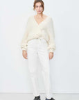 American Vintage East Womens Cardigan Melange Pearl