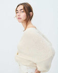 American Vintage East Womens Cardigan Melange Pearl