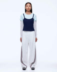Ena Pelly Valentina Jersey Pant Cream Burgundy