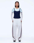 Ena Pelly Valentina Jersey Pant Cream Burgundy