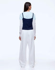 Ena Pelly Valentina Jersey Pant Cream Burgundy