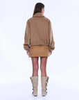 Ena Pelly Maeve Wool Blend Bomber Sand