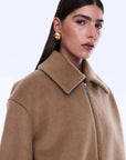 Ena Pelly Maeve Wool Blend Bomber Sand