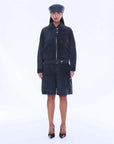 Ena Pelly Emma Utility Suede Jacket Vintage Black