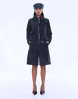 Ena Pelly Emma Utility Suede Jacket Vintage Black