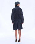 Ena Pelly Emma Utility Suede Jacket Vintage Black