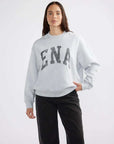 Ena Pelly Lilly Oversized Sweater College Mid Grey Marle