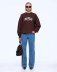 Ena Pelly Mila Oversized Sweater Chocolate