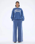 Ena Pelly Varsity Sweatshirt Indigo Wash