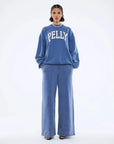 Ena Pelly Varsity Sweatshirt Indigo Wash