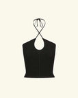 Shona Joy Eve Cross Front Top Black