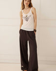 Spell Eagle and Locket Singlet Antique White