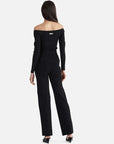 Ena Pelly Evie Luxe Knit Long Sleeve Top Black