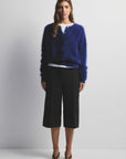 World Of Nomads Frankie Cashmere Crew Neck Cardigan Navy