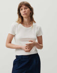 American Vintage Gamipy T Shirt Short Sleeve Crew Neck White