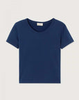 American Vintage Gamipy T Shirt Crew Neck Navy