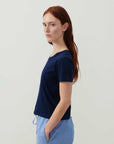 American Vintage Gamipy T Shirt Crew Neck Navy