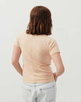 American Vintage Gamipy T Shirt Short Sleeve V Neck Desert