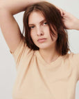 American Vintage Gamipy T Shirt Short Sleeve V Neck Desert