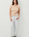 American Vintage Gamipy T Shirt Short Sleeve V Neck Desert