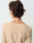 American Vintage Gamipy Long Sleeve T Shirt V Neck Sand