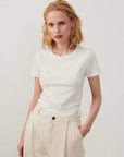 American Vintage Gamipy Short Sleeve Round Neck Tee White